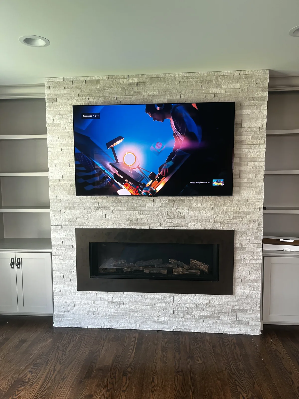 Flat Panel TV Installation project by Hooked Up Installs, photo 34